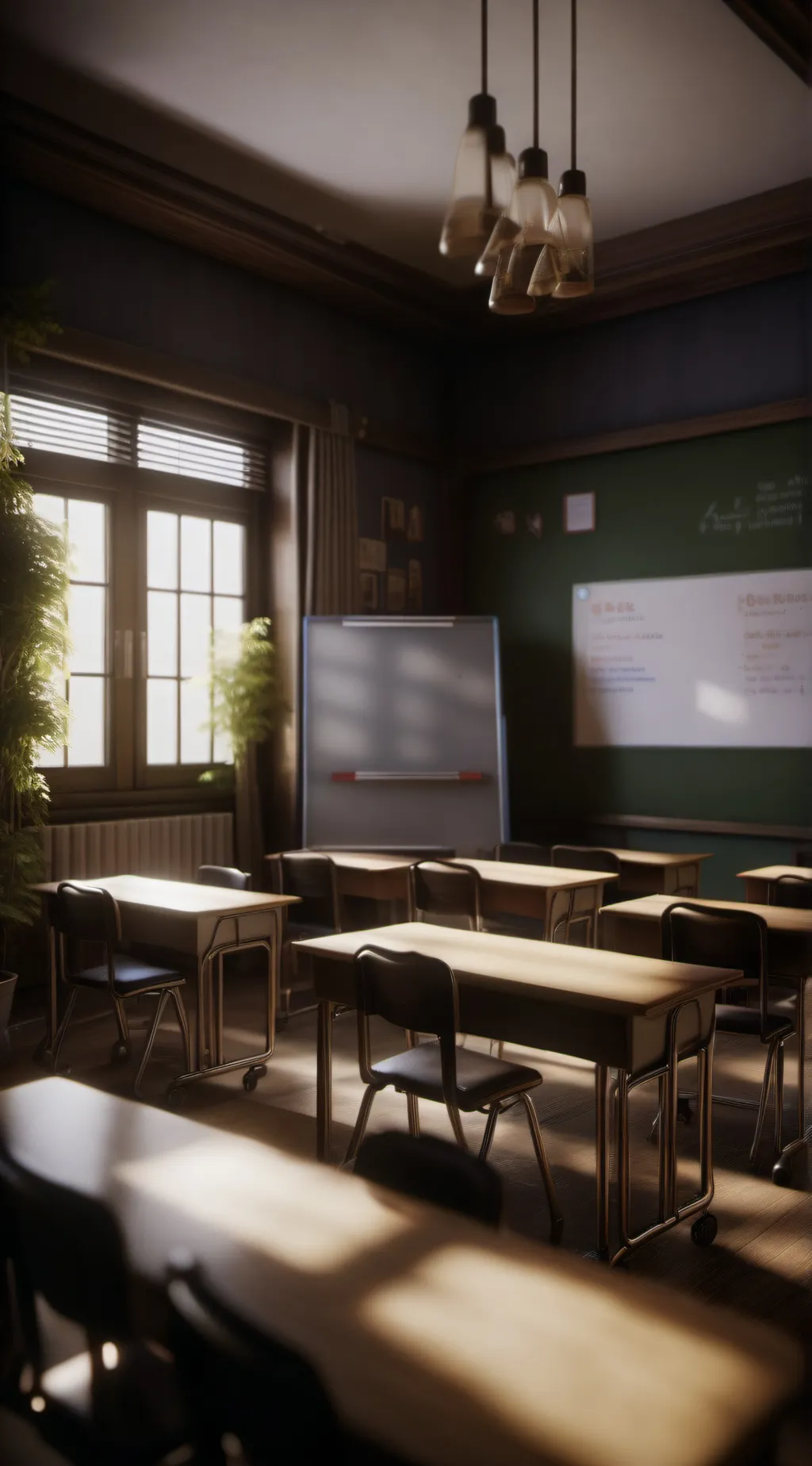 ai character: class 1A sleepover background