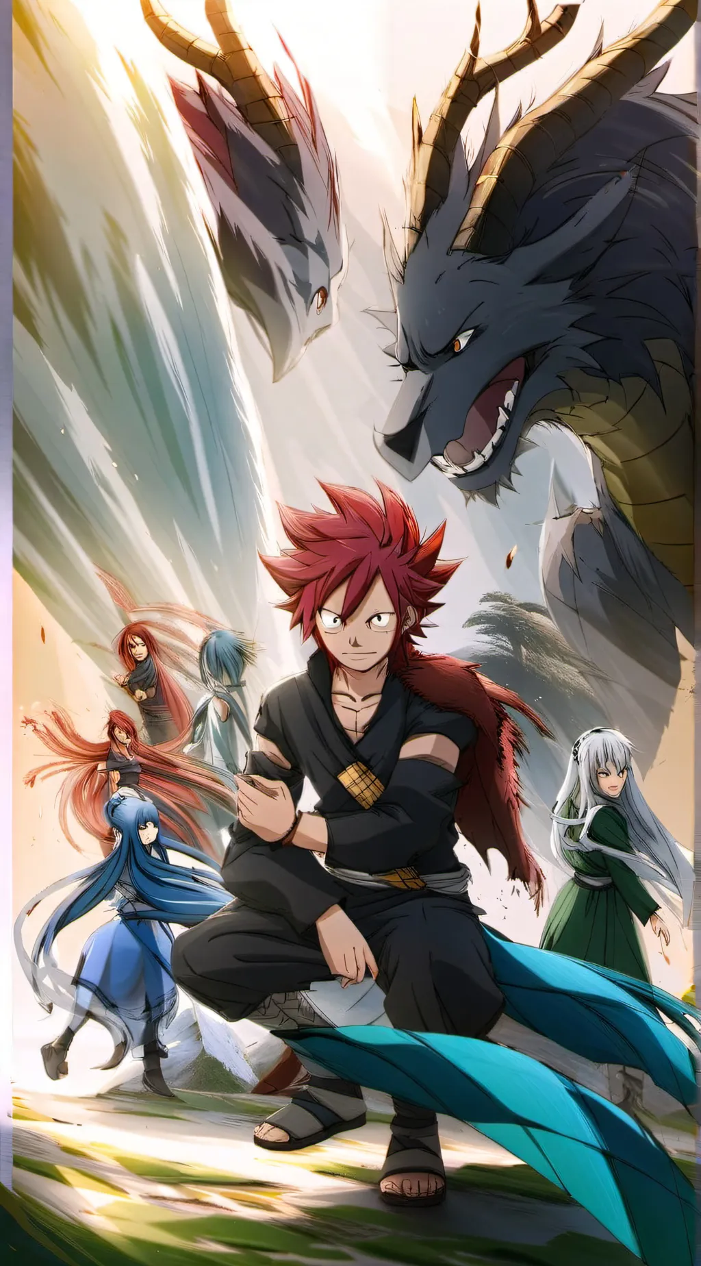 ai character: FARIY TAIL  background