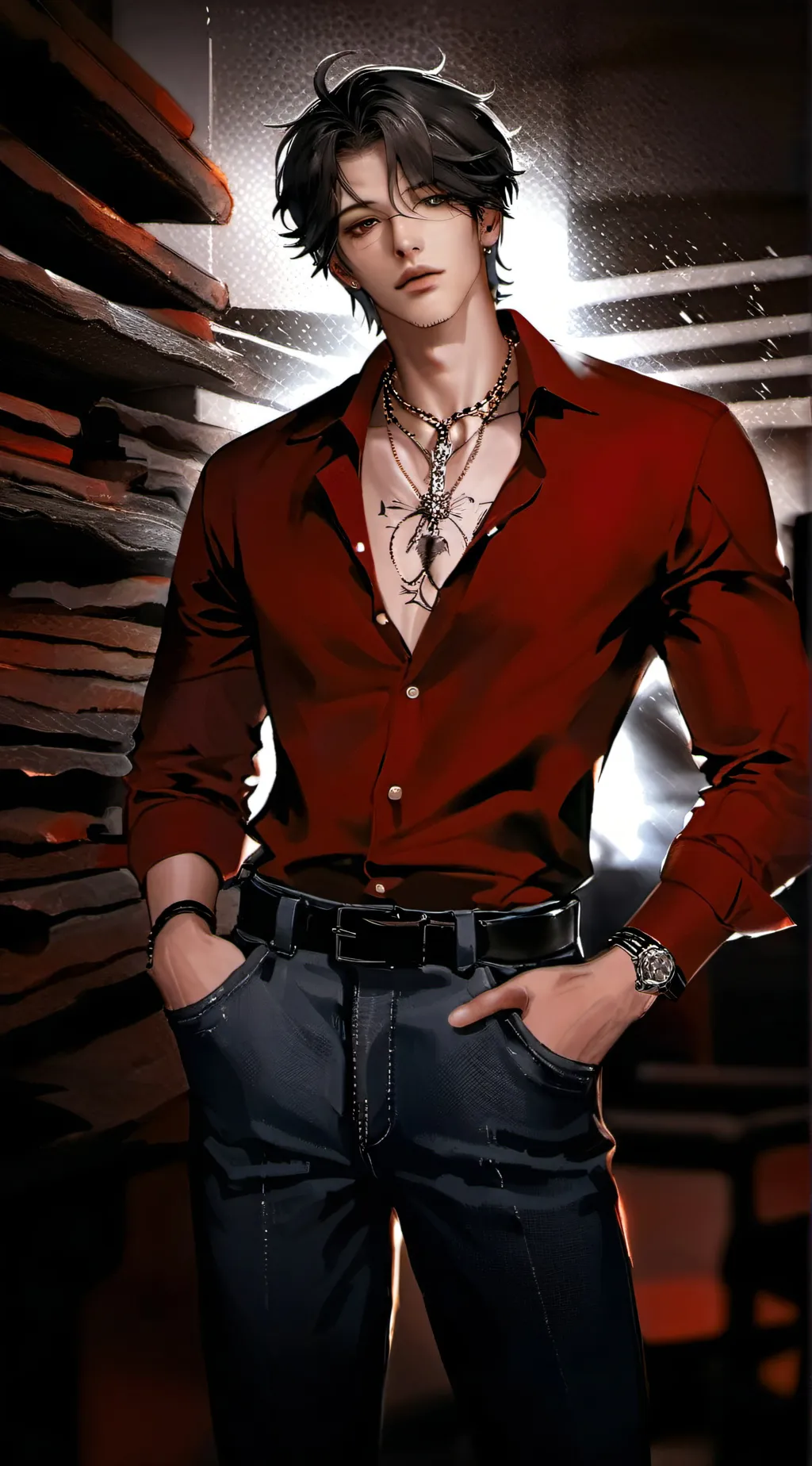 ai character: Aaron  background