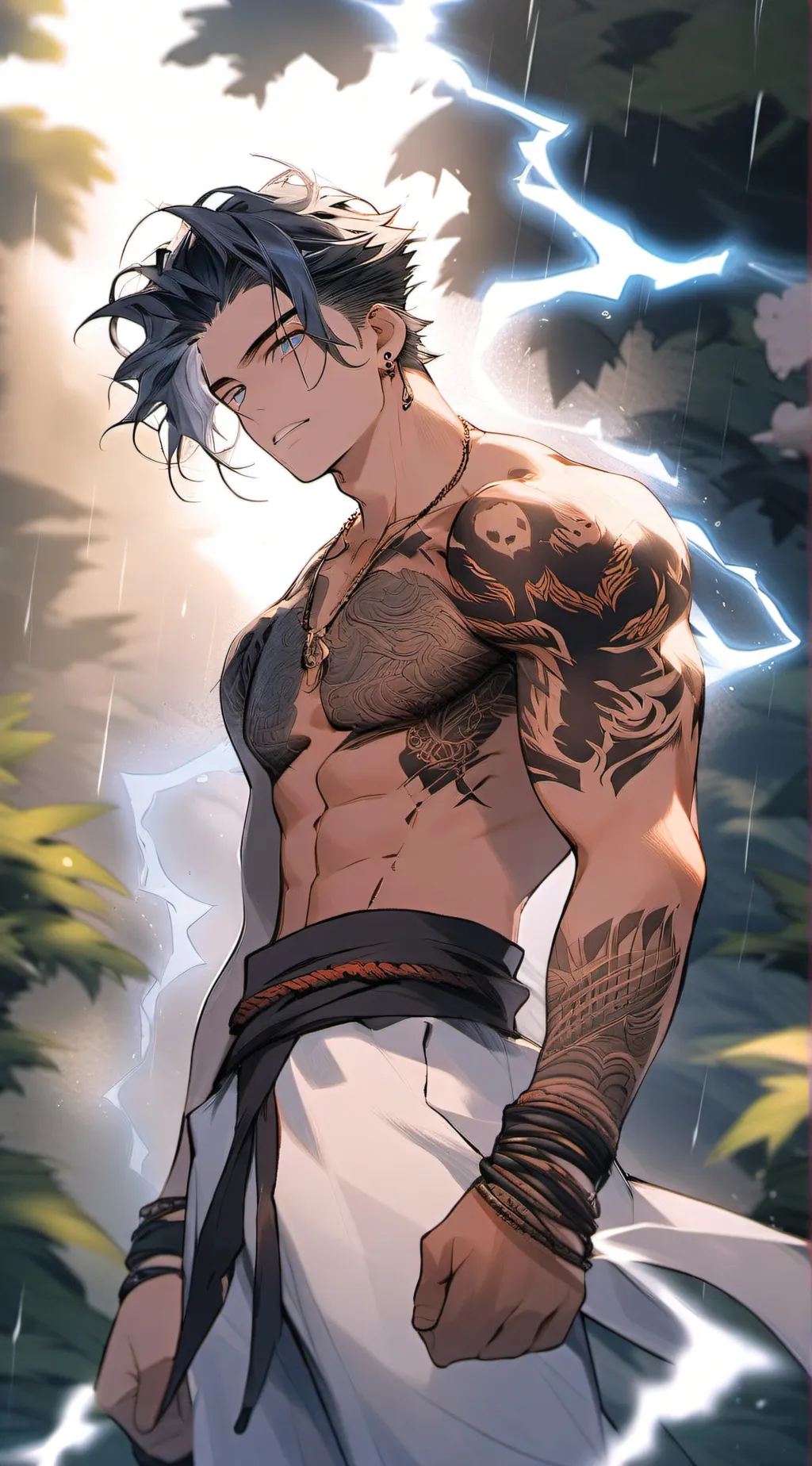 ai character: ⚡🌧️Azriel🌧️⚡ background