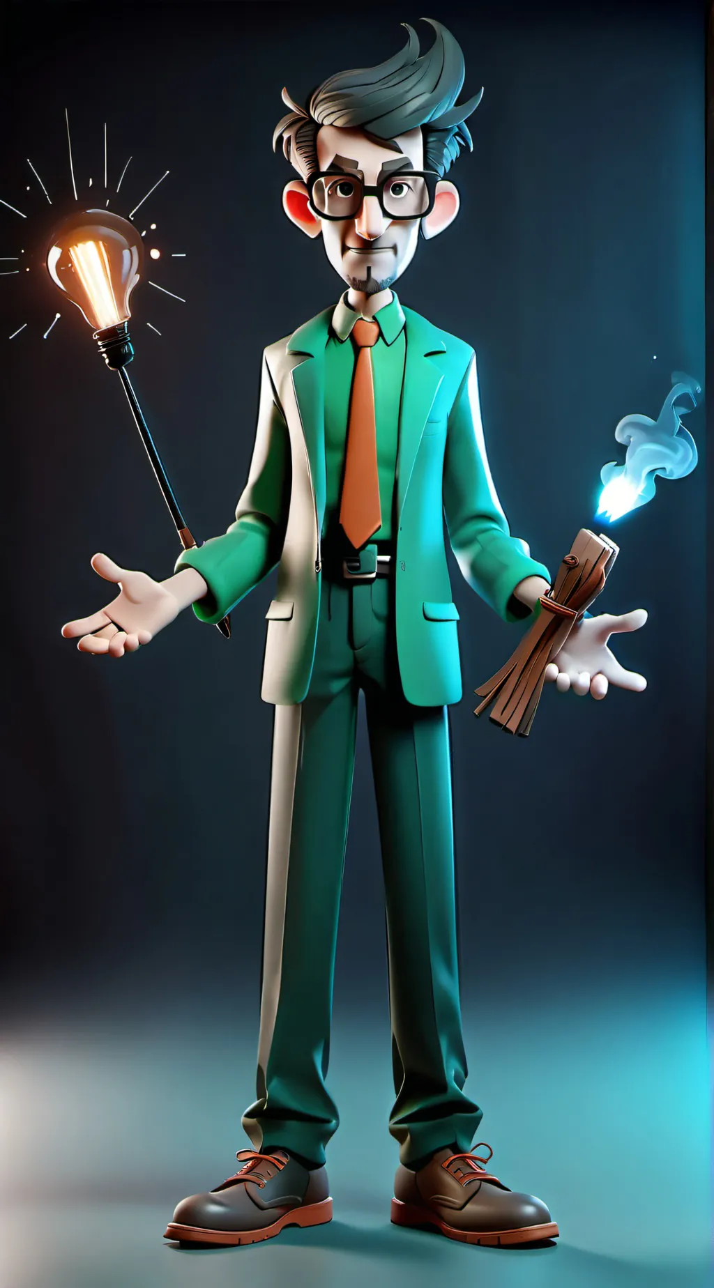 ai character: Baldi  background