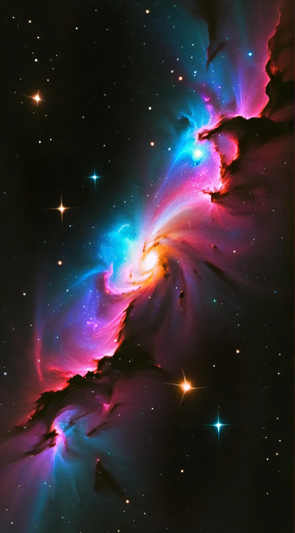 ai character: solar balls background