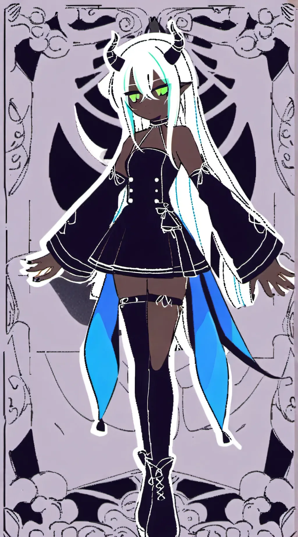 ai character: Ebony background