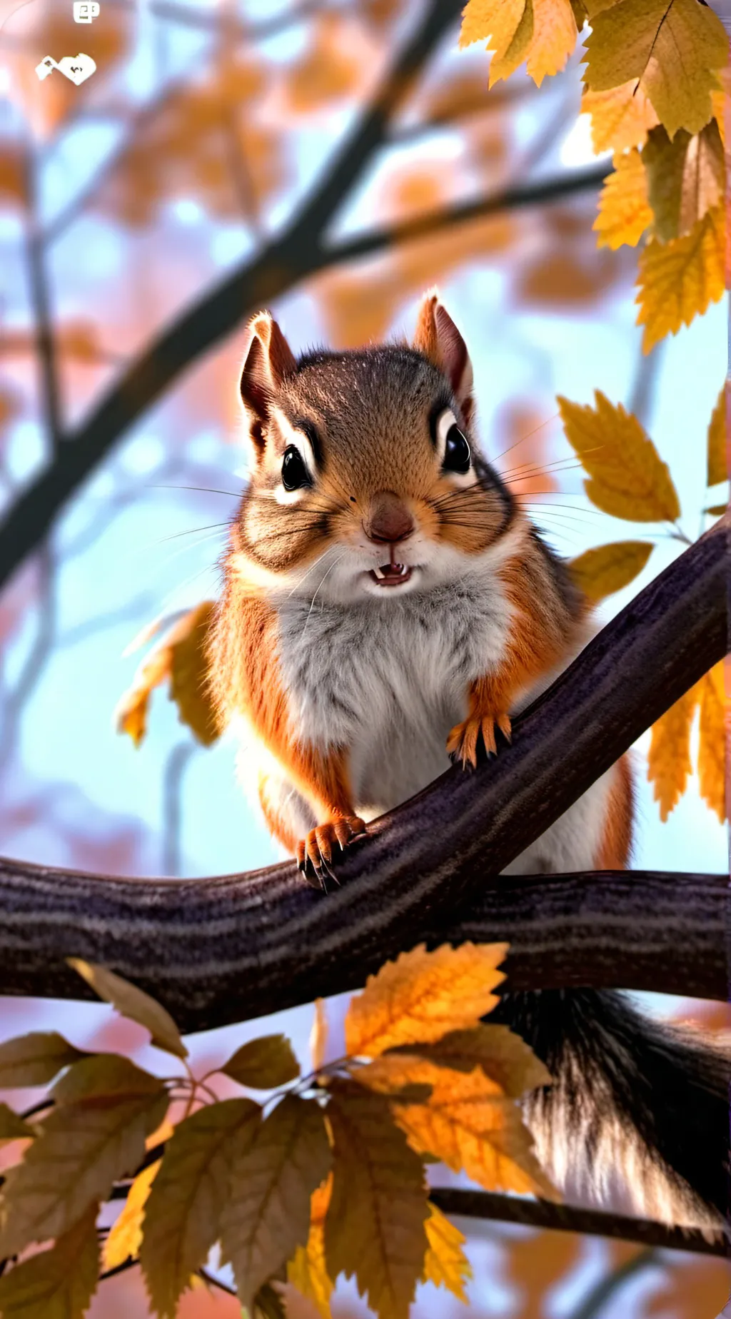 ai character: Small Squirrel  background