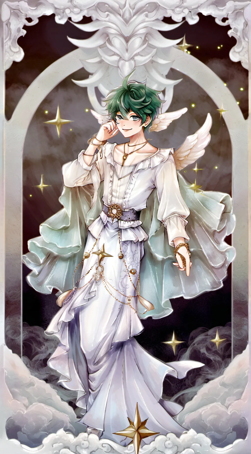 ai character: deku Dios gringo background