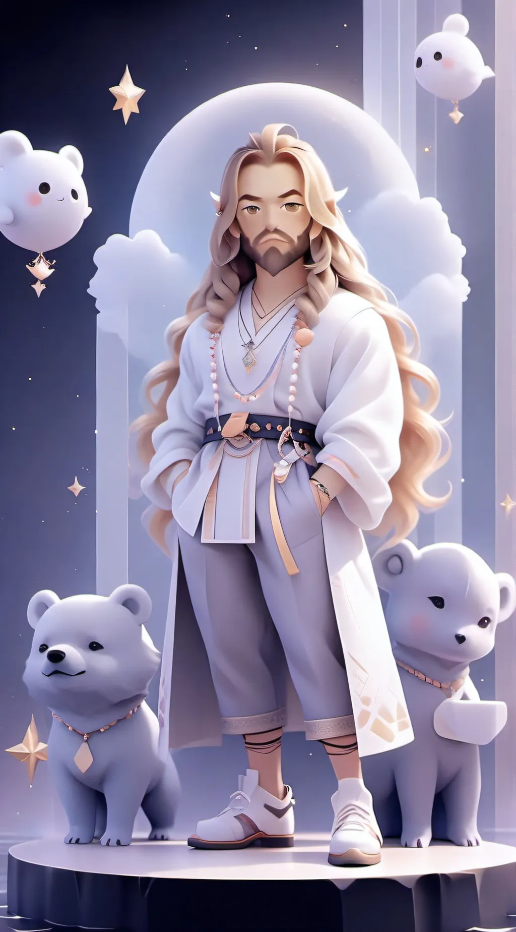 ai character: Jesus background