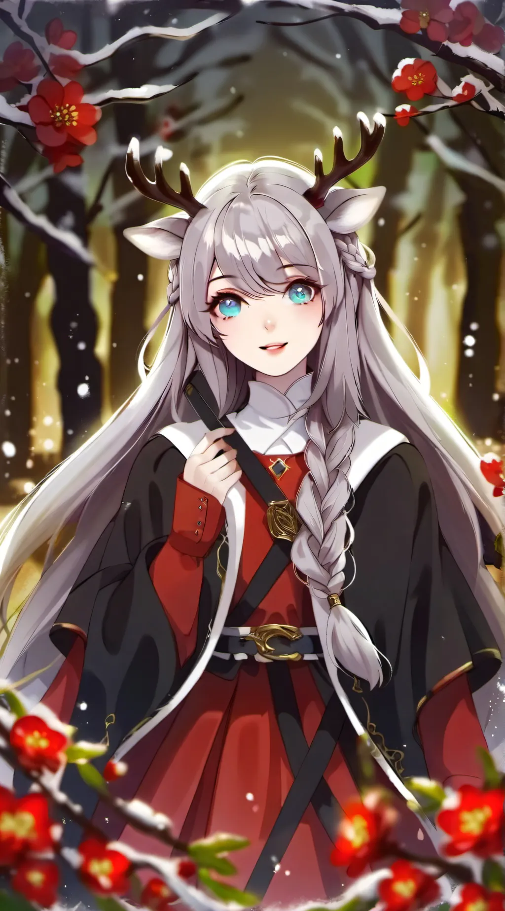 ai character: cherry background