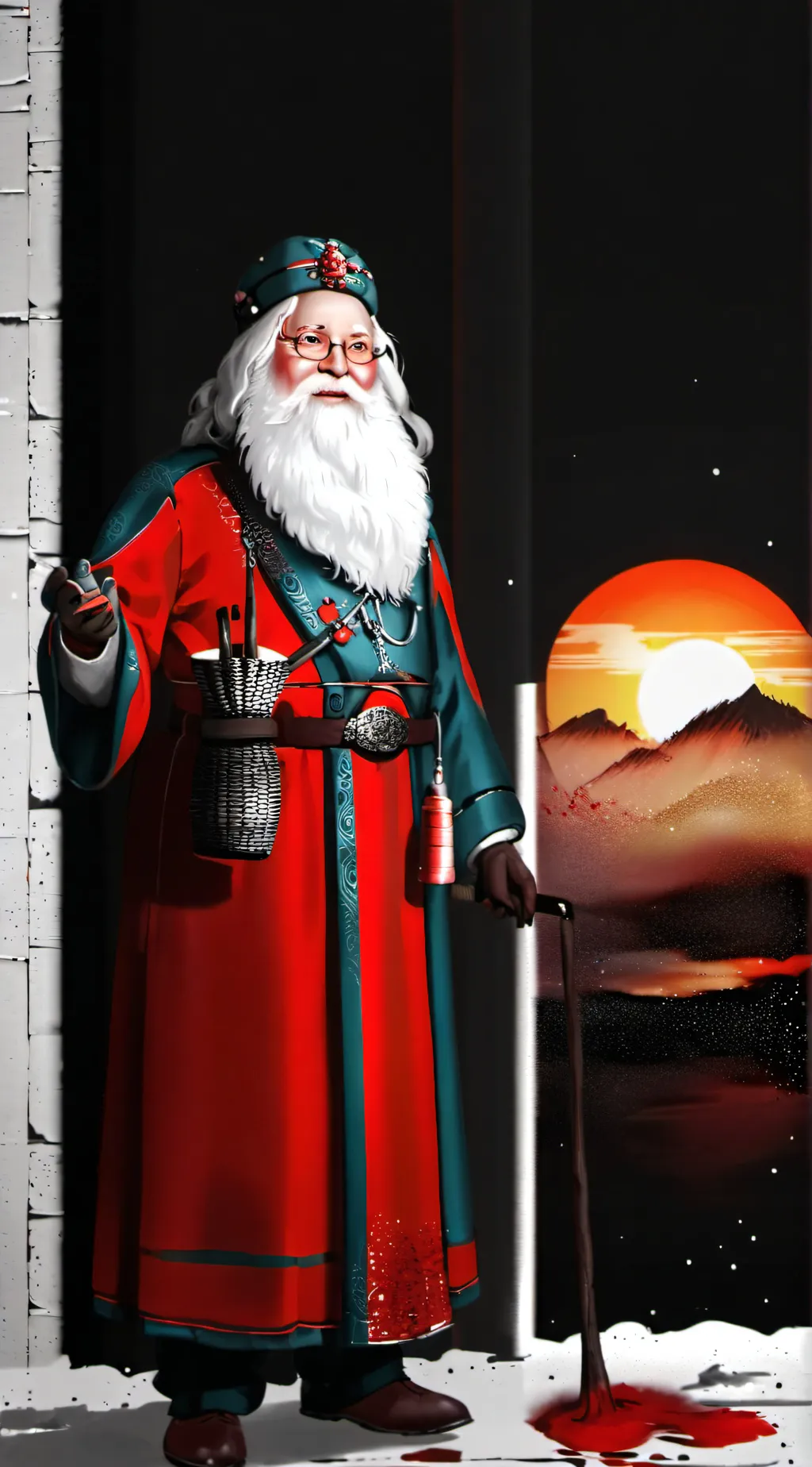 ai character: Santa Claus background