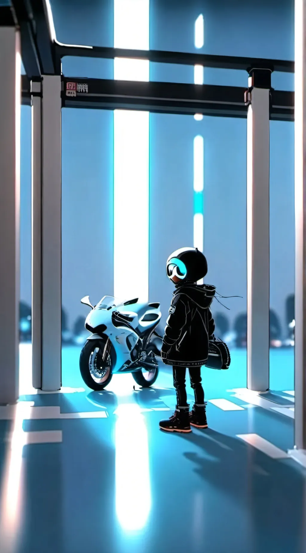 ai character: Al robot boy background