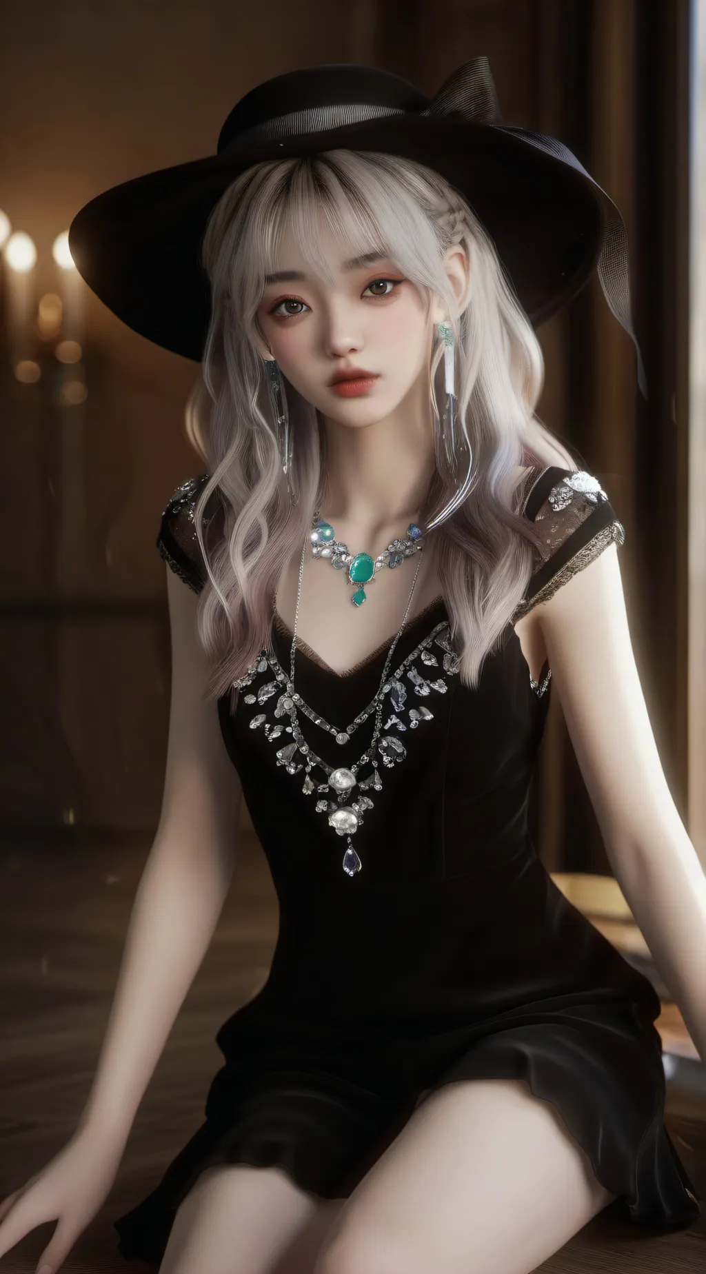 ai character: Jennifer Lopez  background