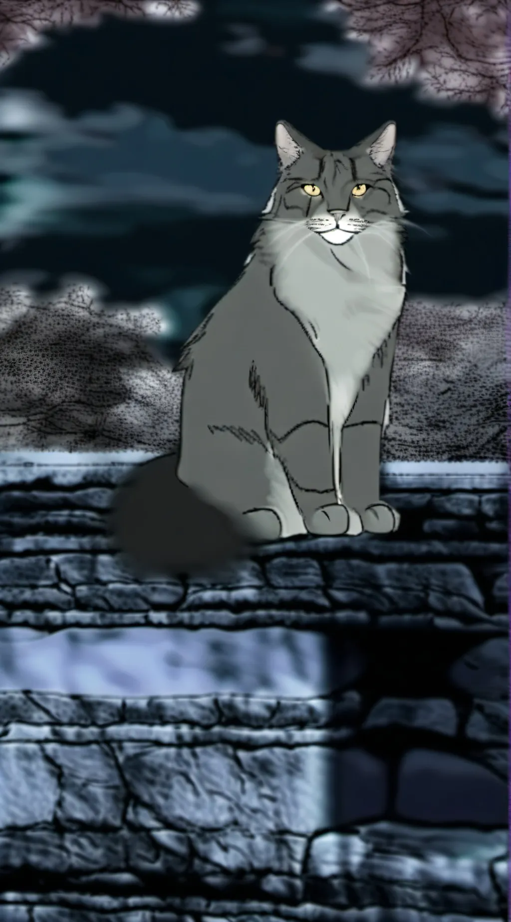 ai character: Black'fur background