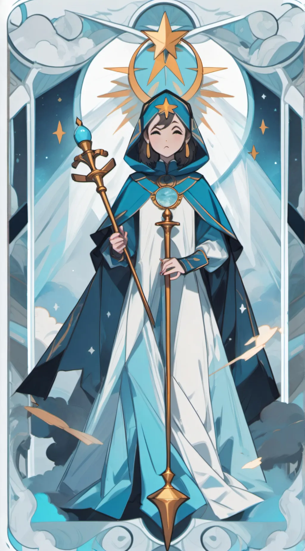 ai character: lunar eclipse background