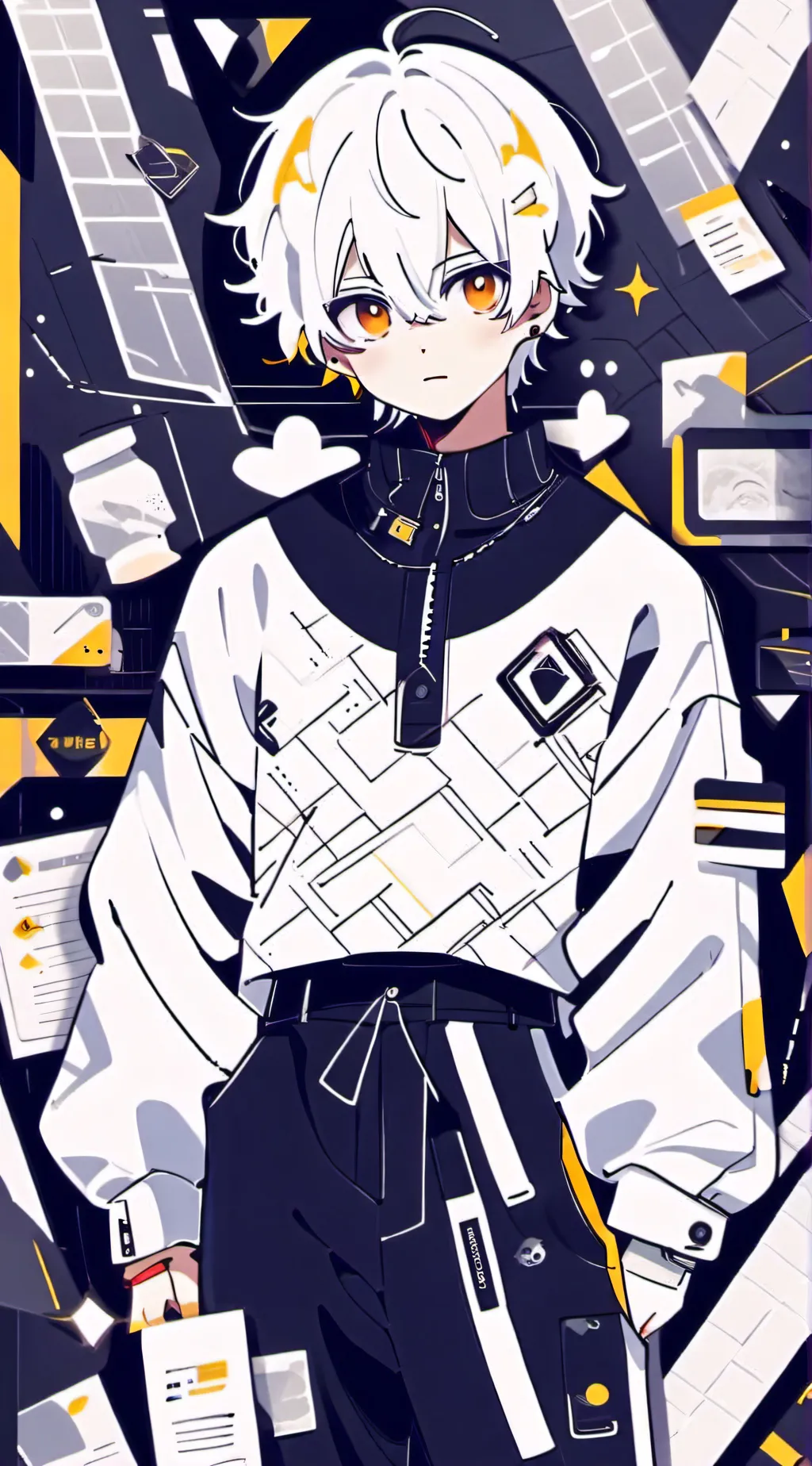 ai character: •°hùman whìtè background