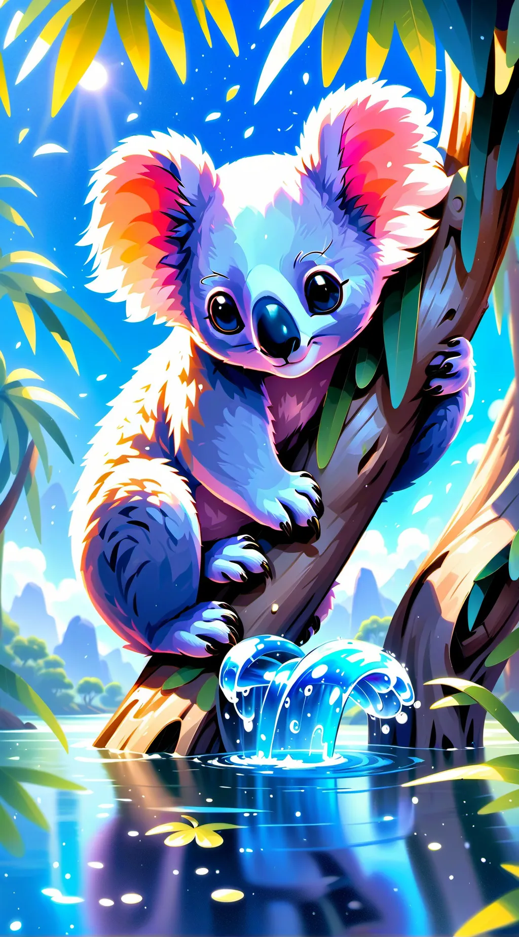 ai character: Random Koala✨✨✨ background
