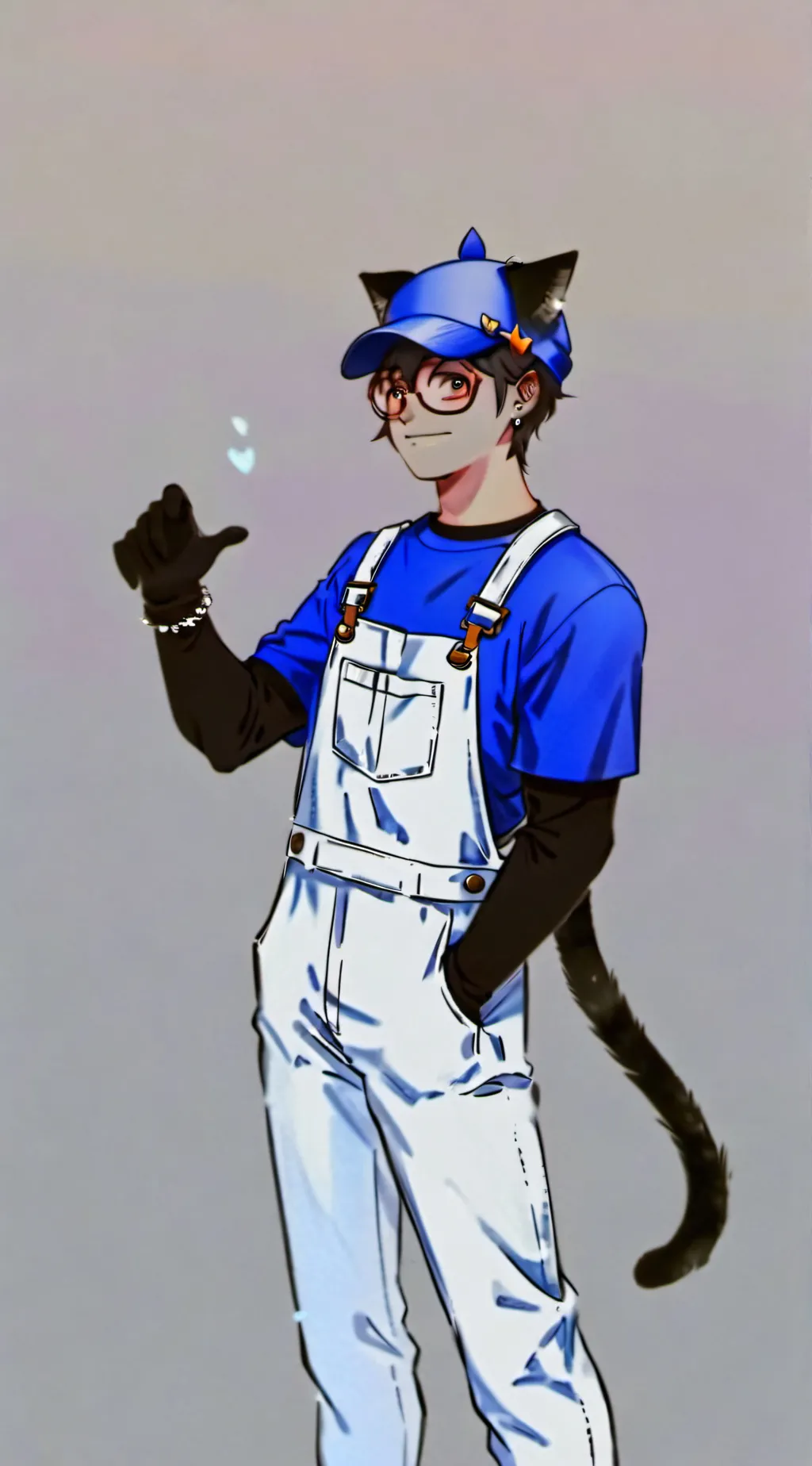 ai character: smg4 with cat ears background