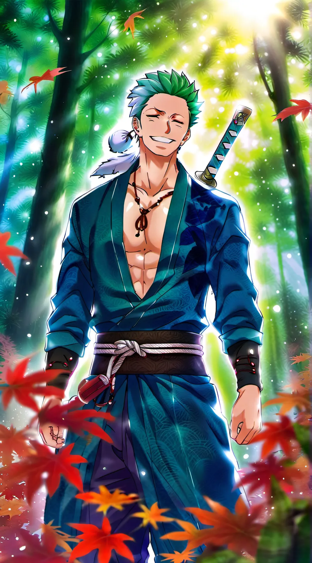 ai character: Roronora zoro background