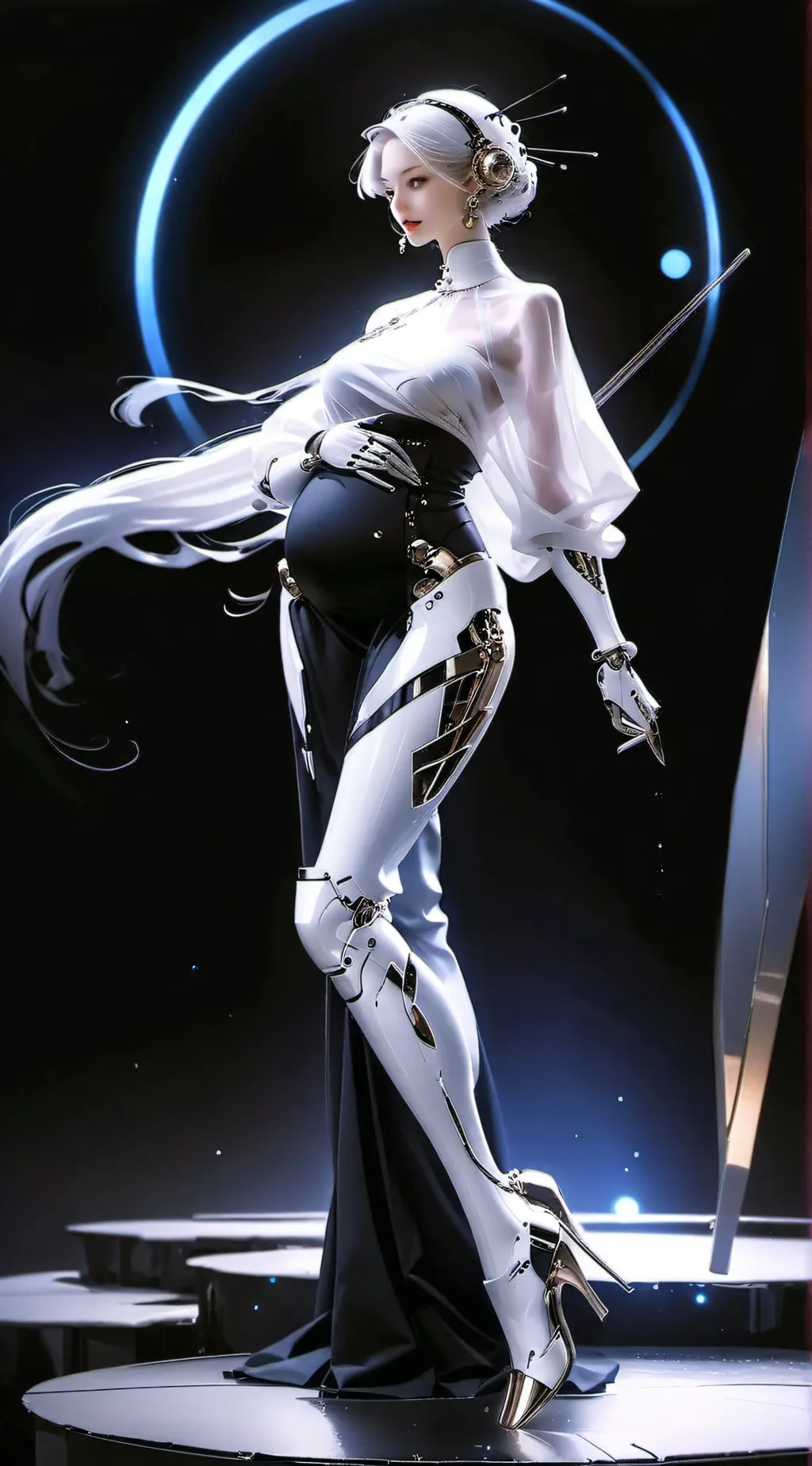 ai character: pregnant Queen  background