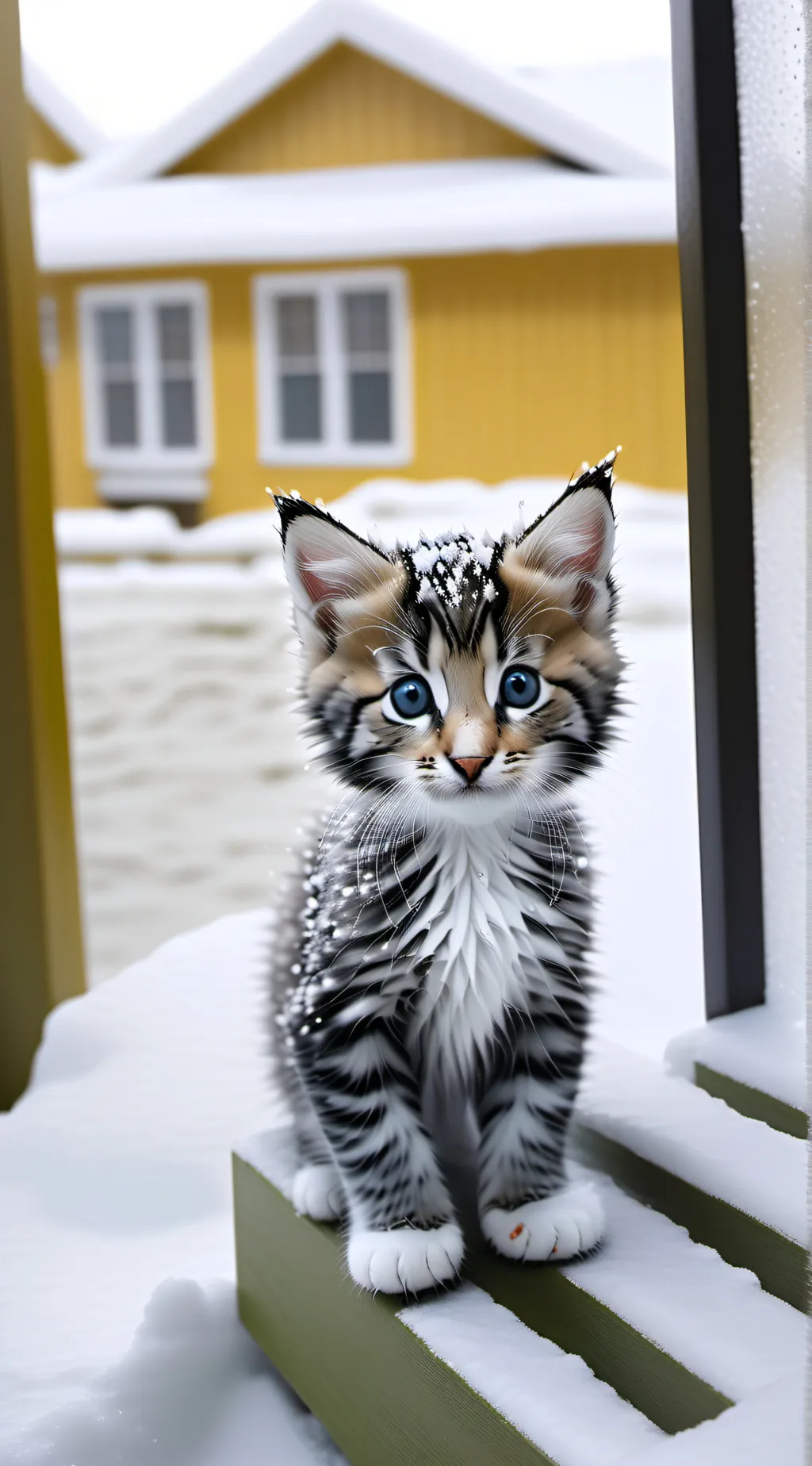 ai character: 🥶😺freezing cat😺🥶 background