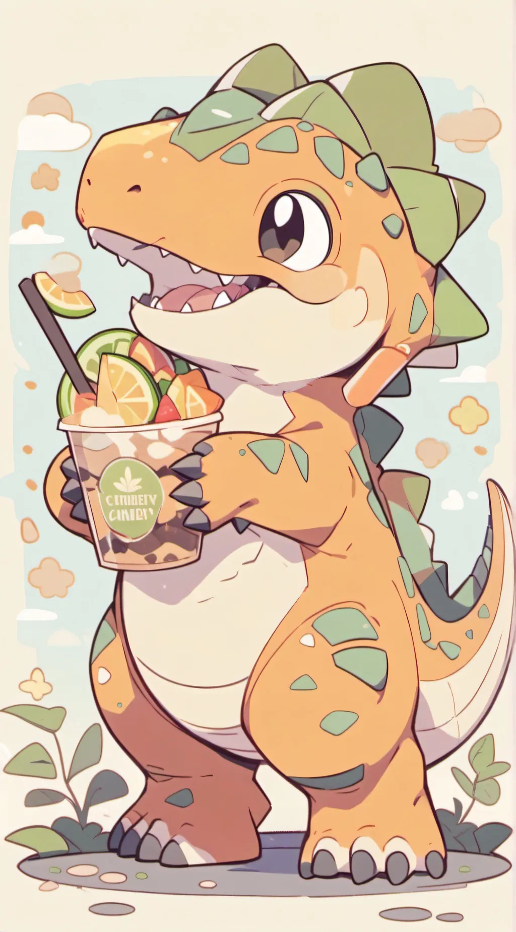 ai character: orangerainbowfrien background