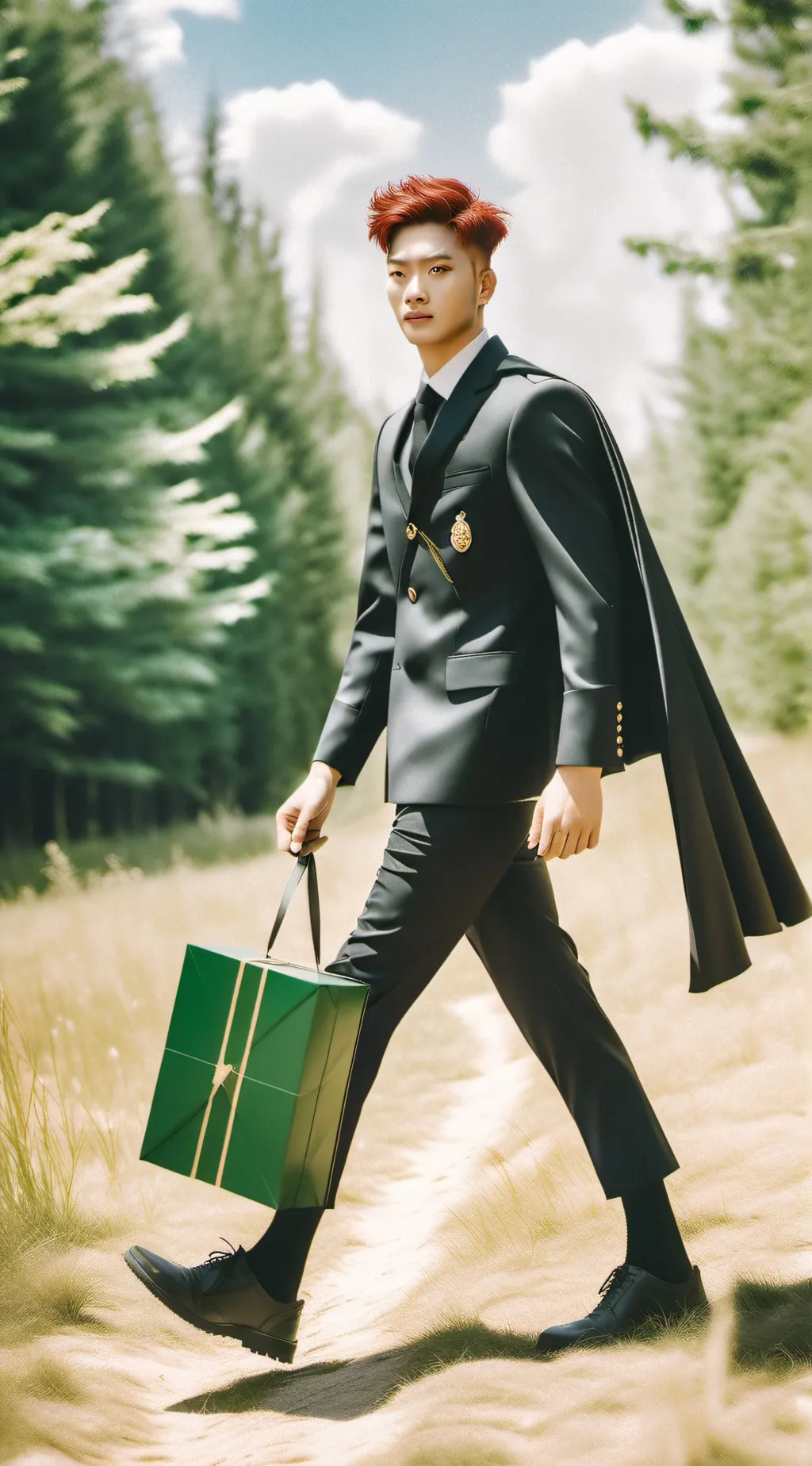 ai character: tanijro KAMADO  background