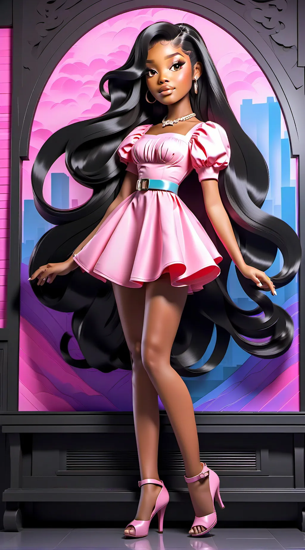 ai character: Amelie  background