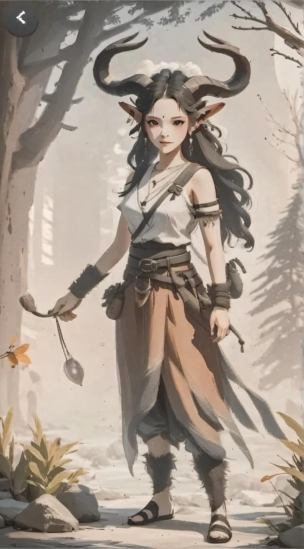 ai character: soliel  background