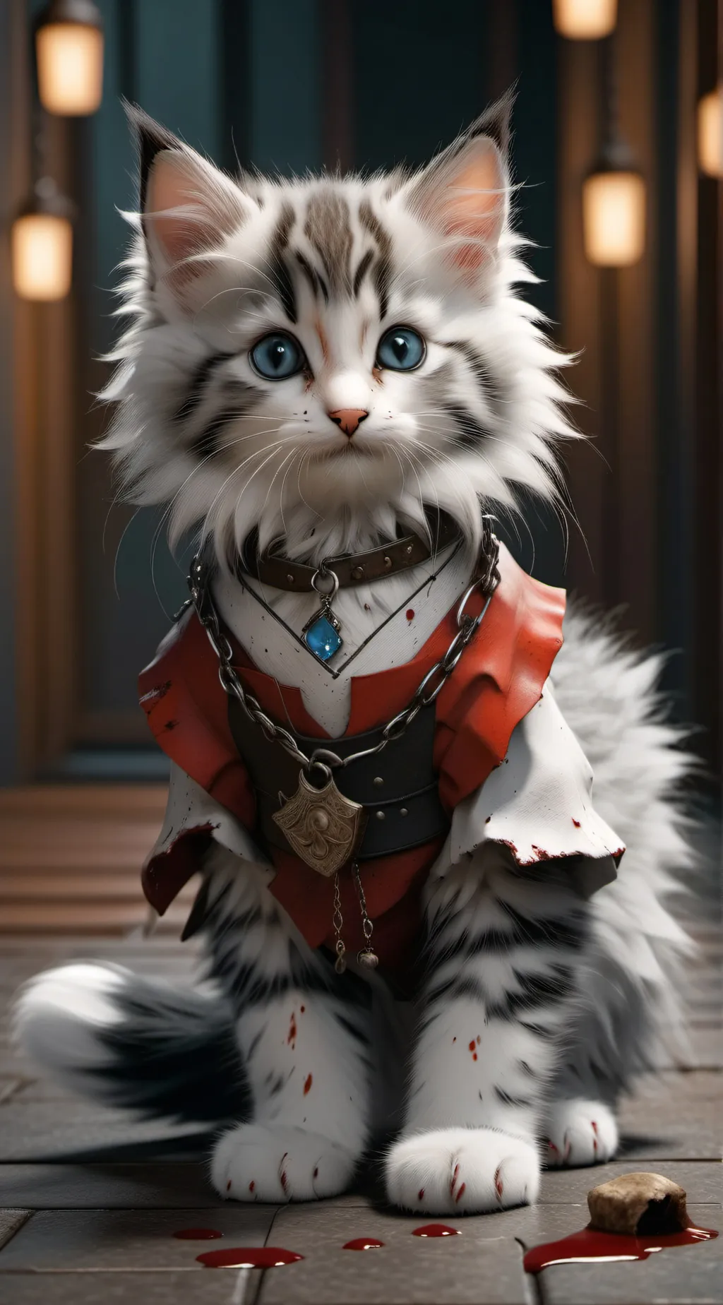ai character: bloody kitty background