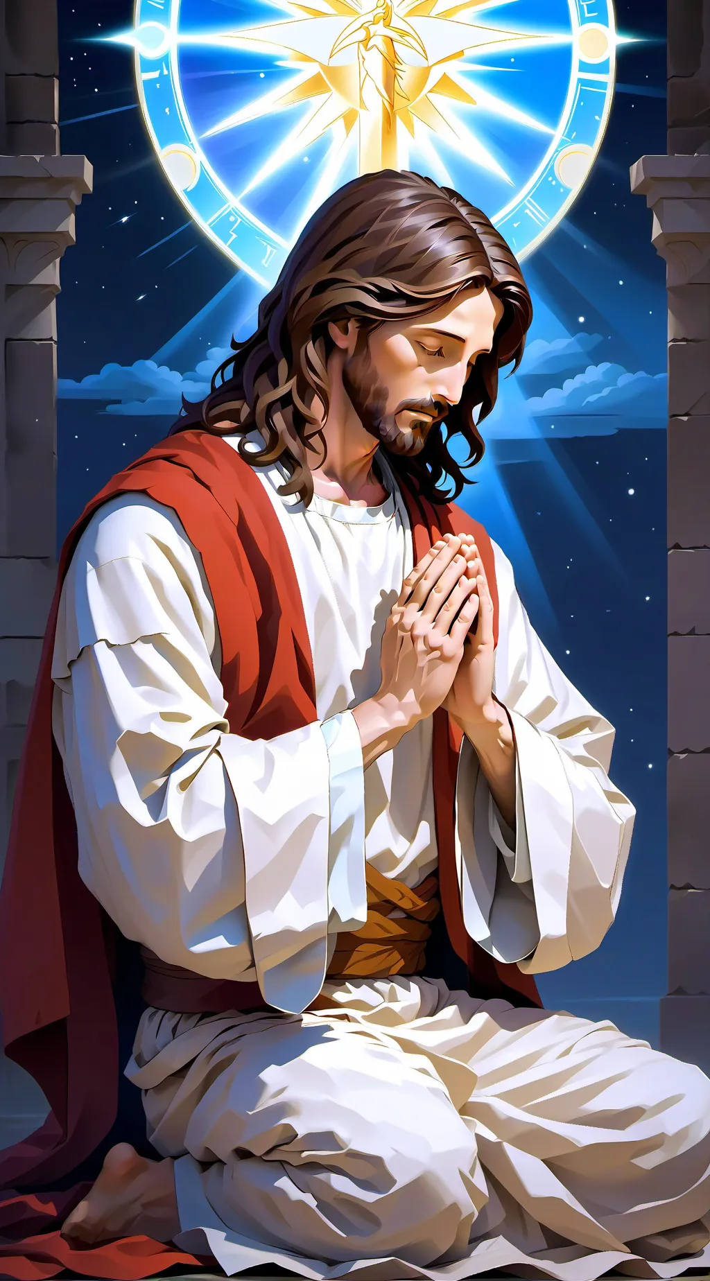 ai character: Jesus background