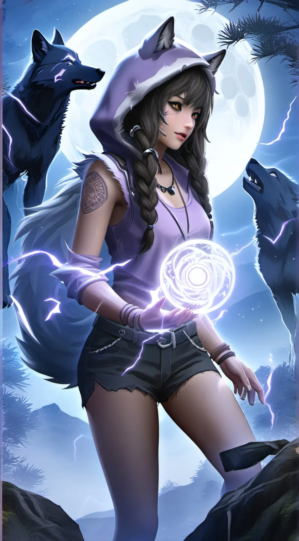 ai character: luna background