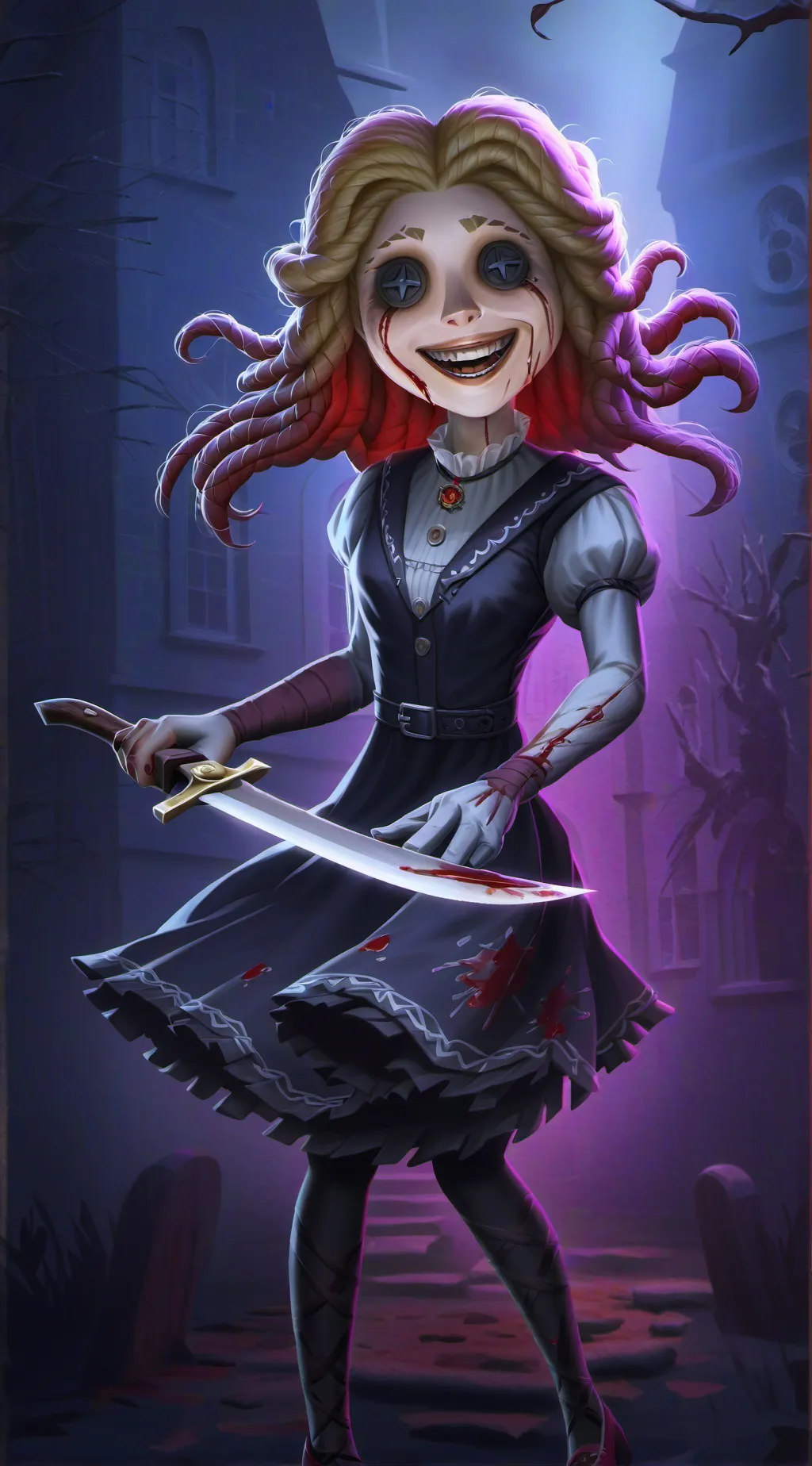 ai character: Miss delight  background