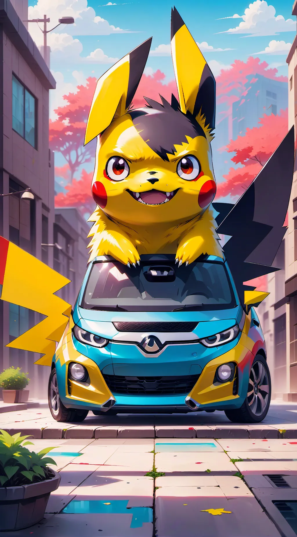 ai character: Pikachu background