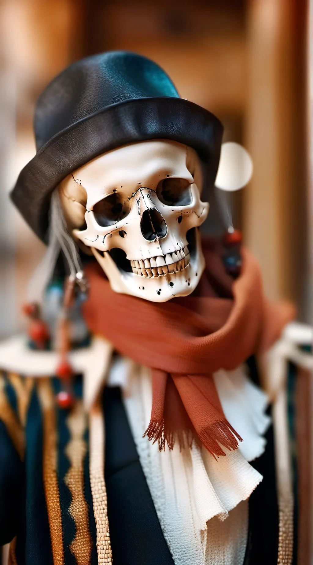 ai character: Spanish skeleton background