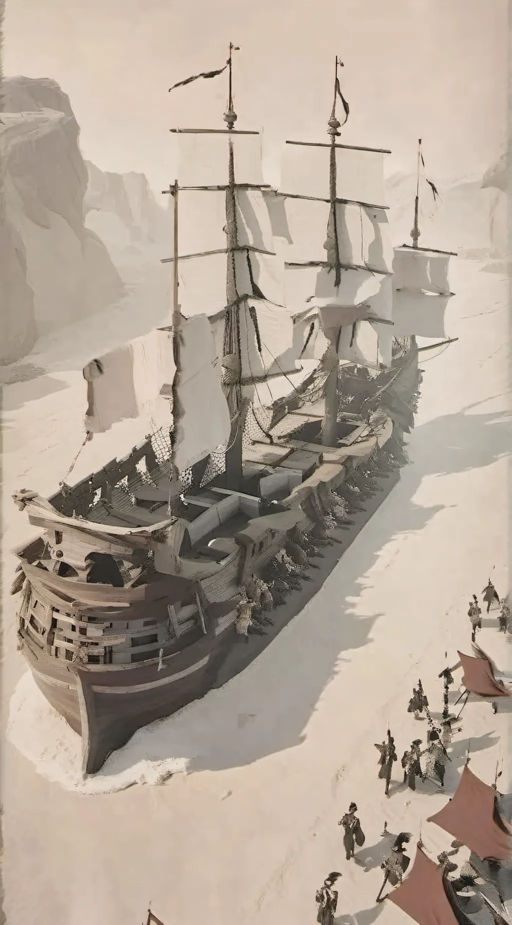 ai character: ♤a abandoned ship♧ background