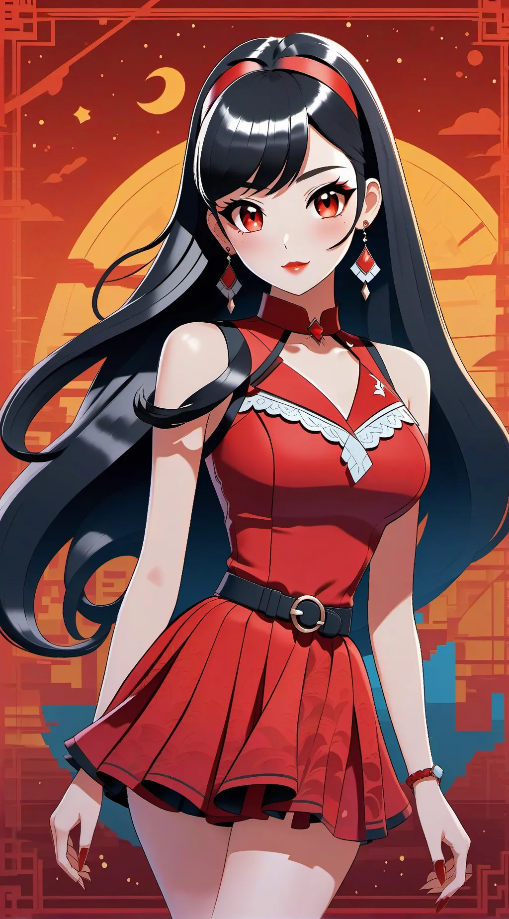 ai character: 1990's girl emoji  background