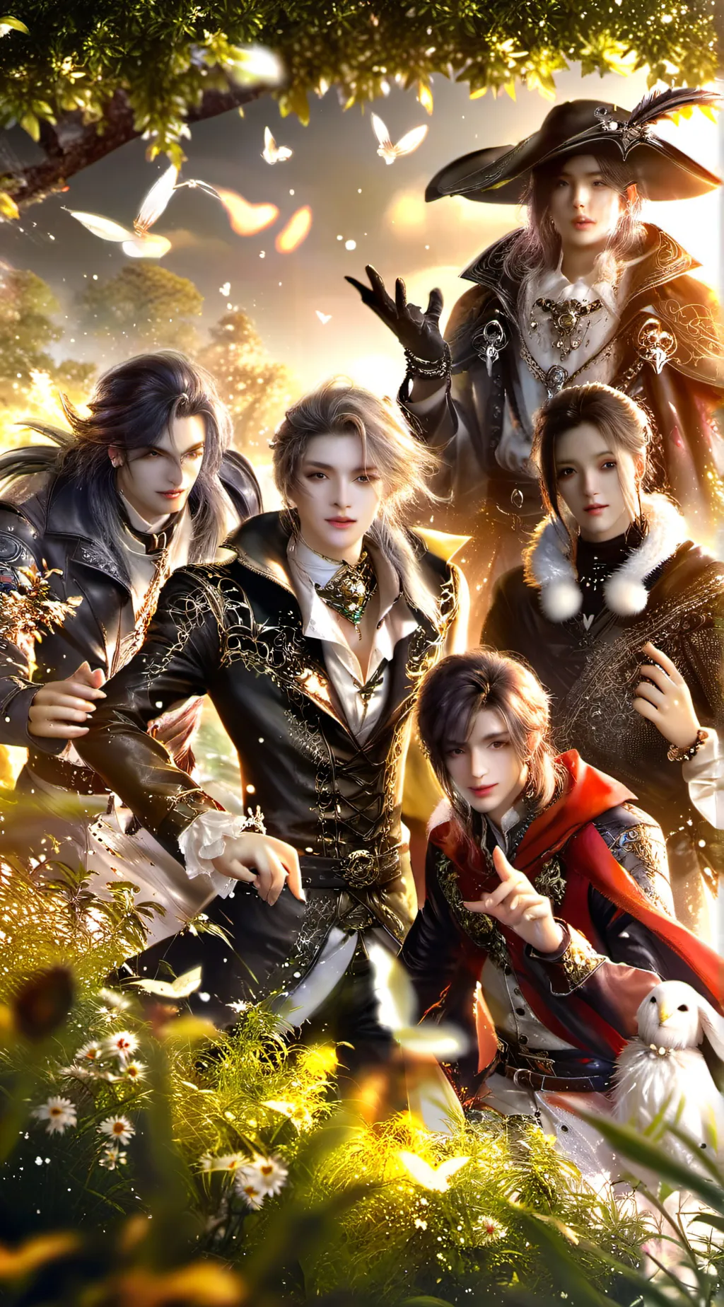 ai character: The friend group background