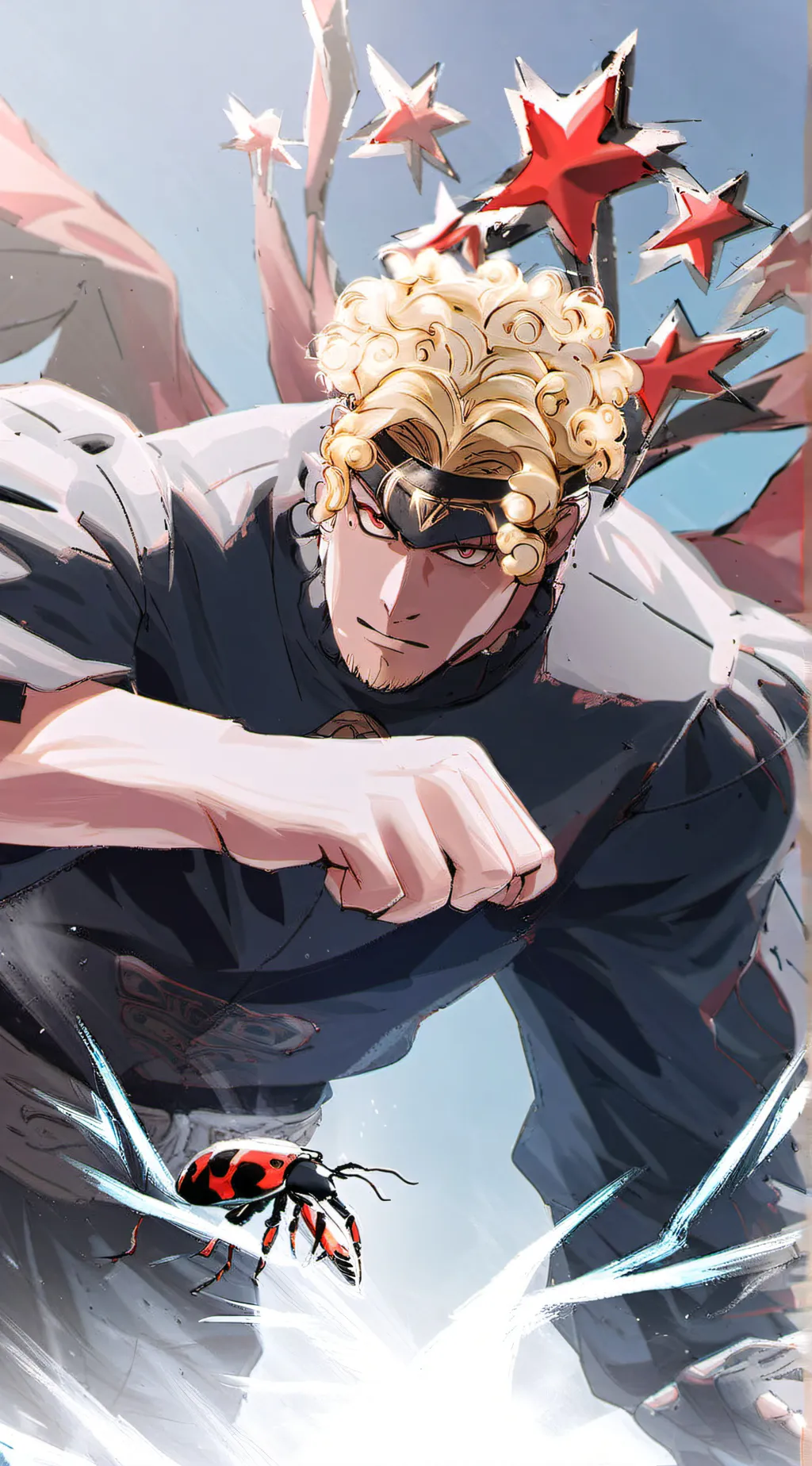 ai character: Giorno Giovanni  background