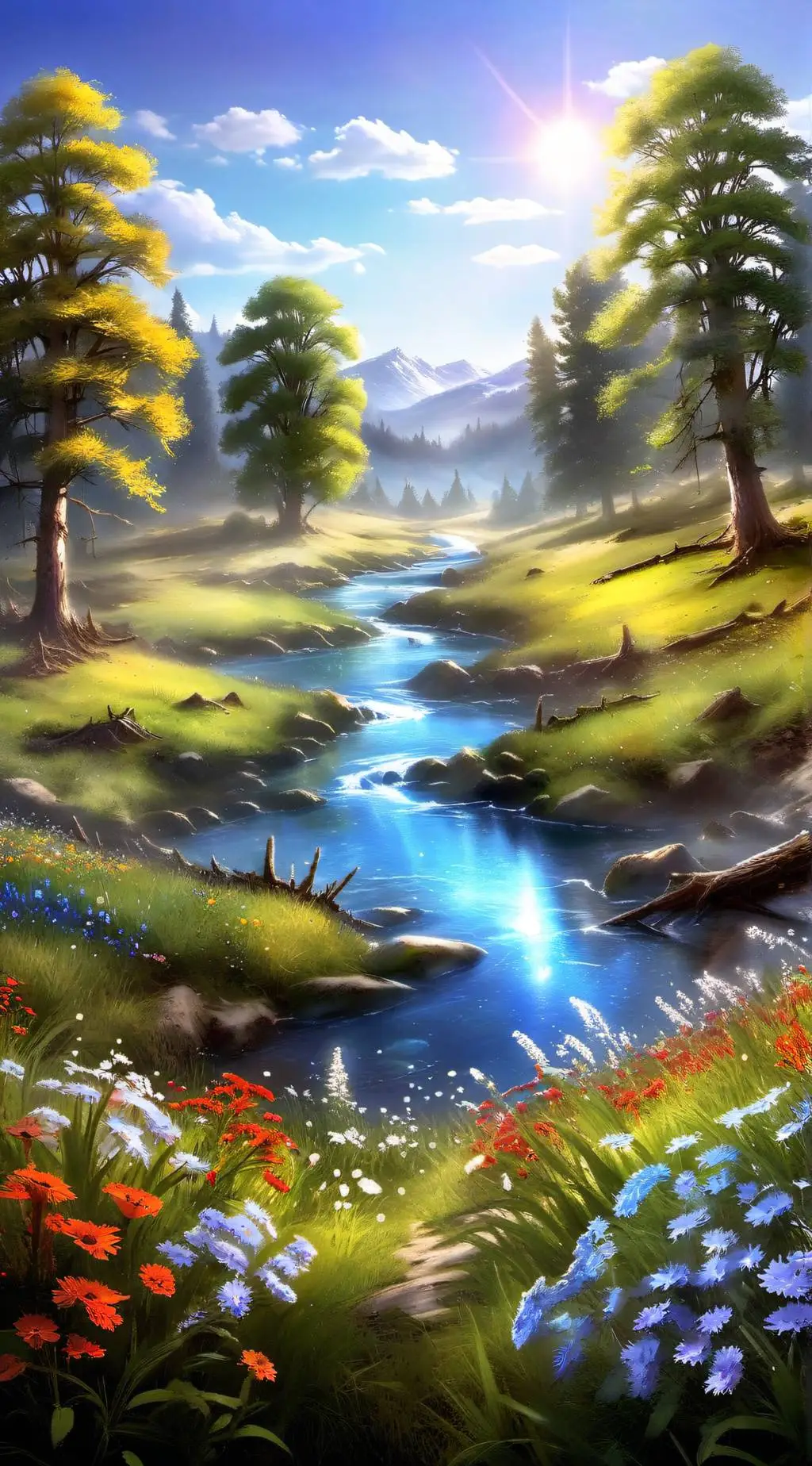 ai character: grass background