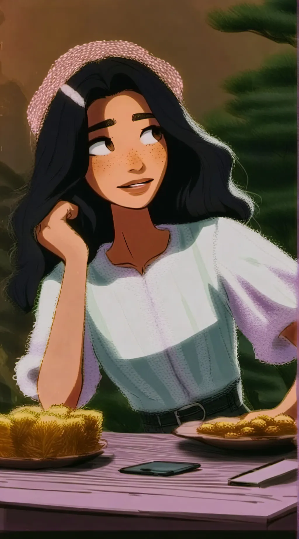 ai character: Valerie  background