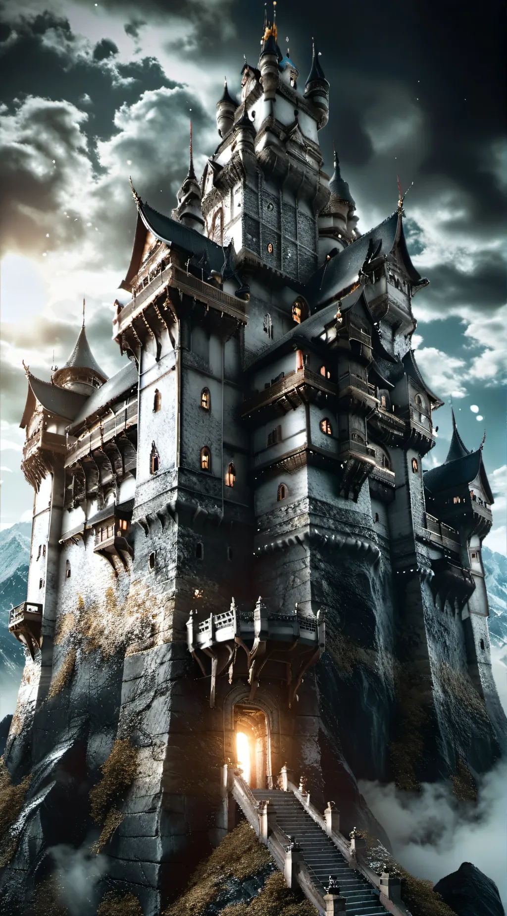 ai character: The gods Palace.  background