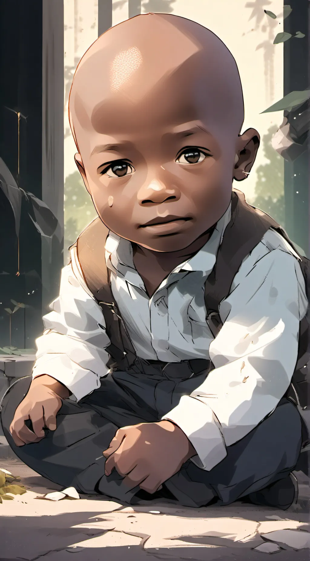 ai character: A poor little kid background