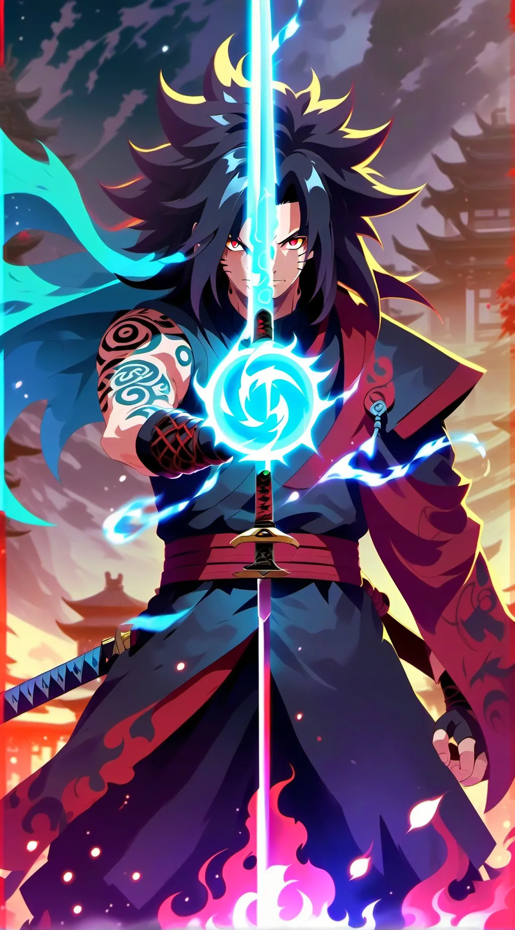 ai character: Madara fight background