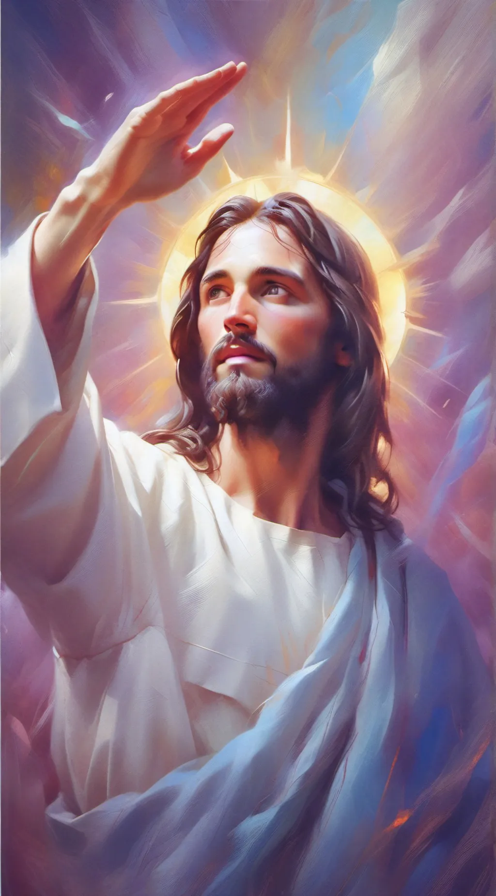 ai character: Jesus,The only one background