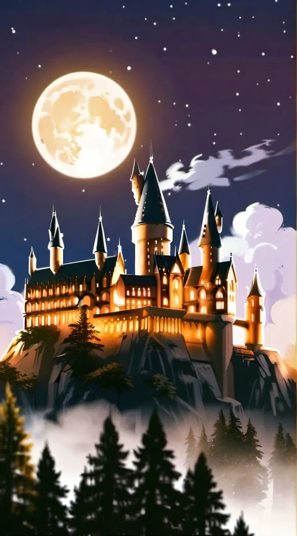 ai character: Hogwarts  background