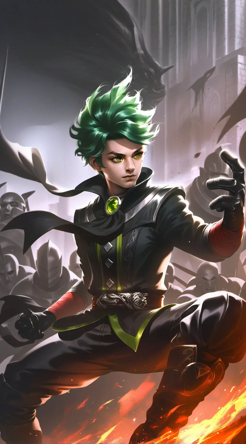 ai character: Villain deku  background