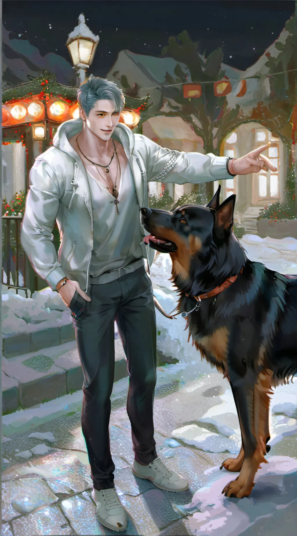 ai character: Protection shepard background