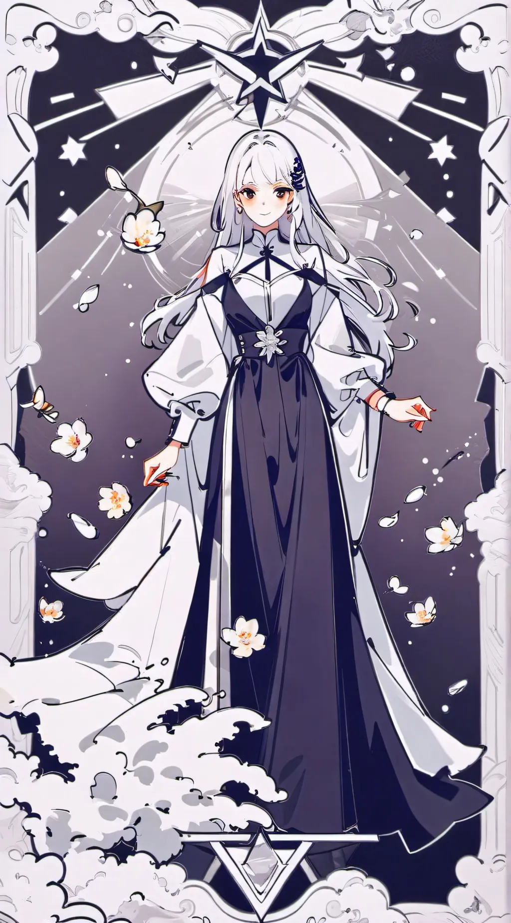 ai character: Miss circle background