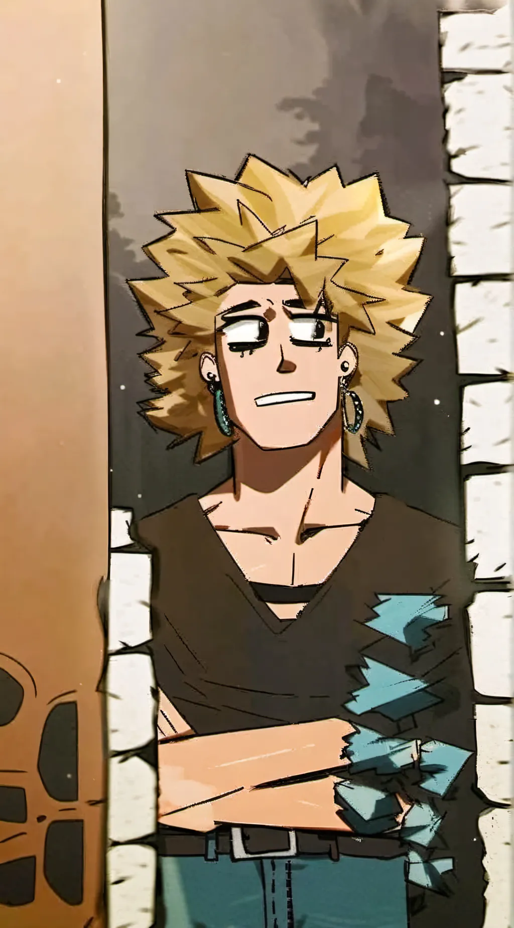 ai character: glam background