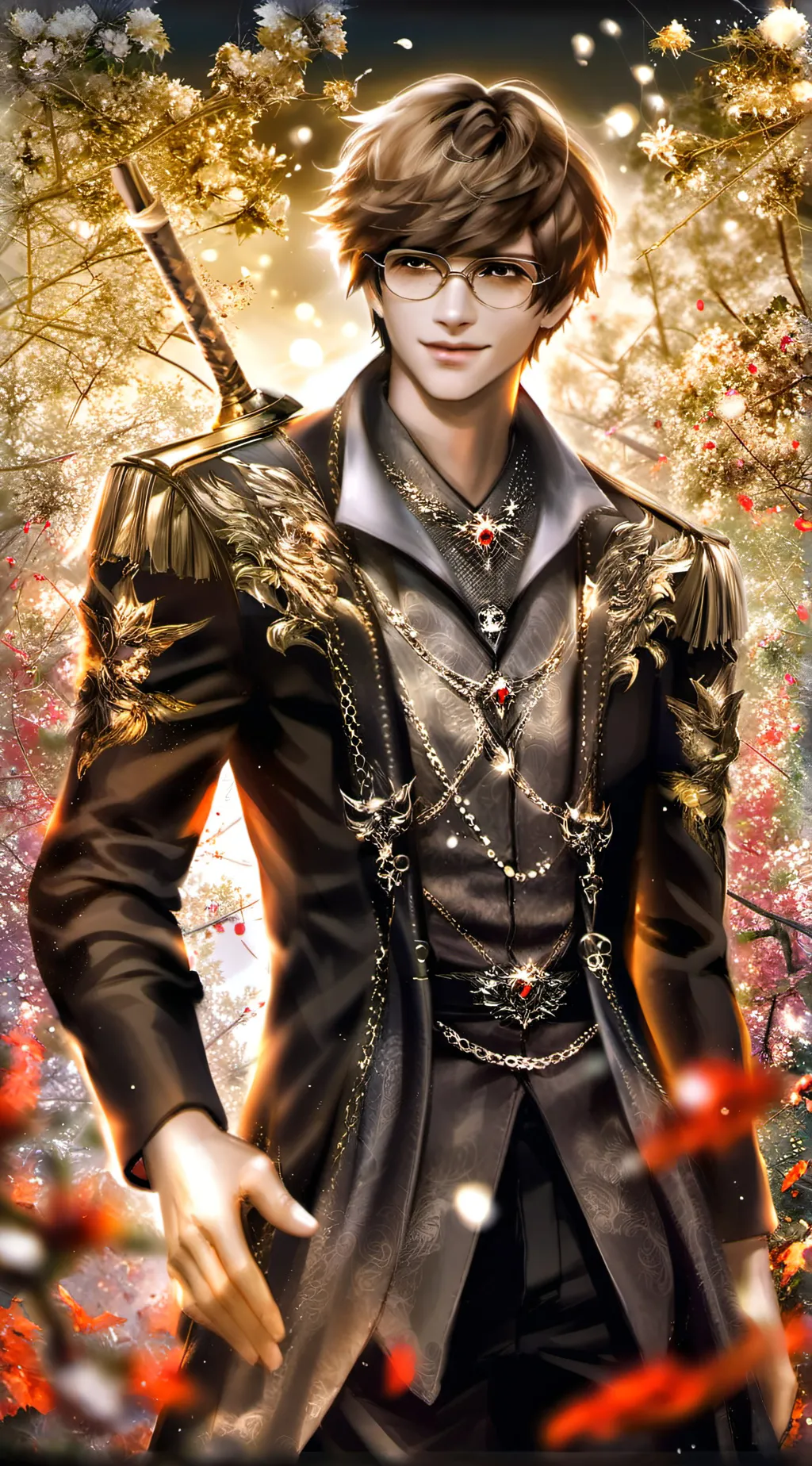 ai character: Luxury dark background