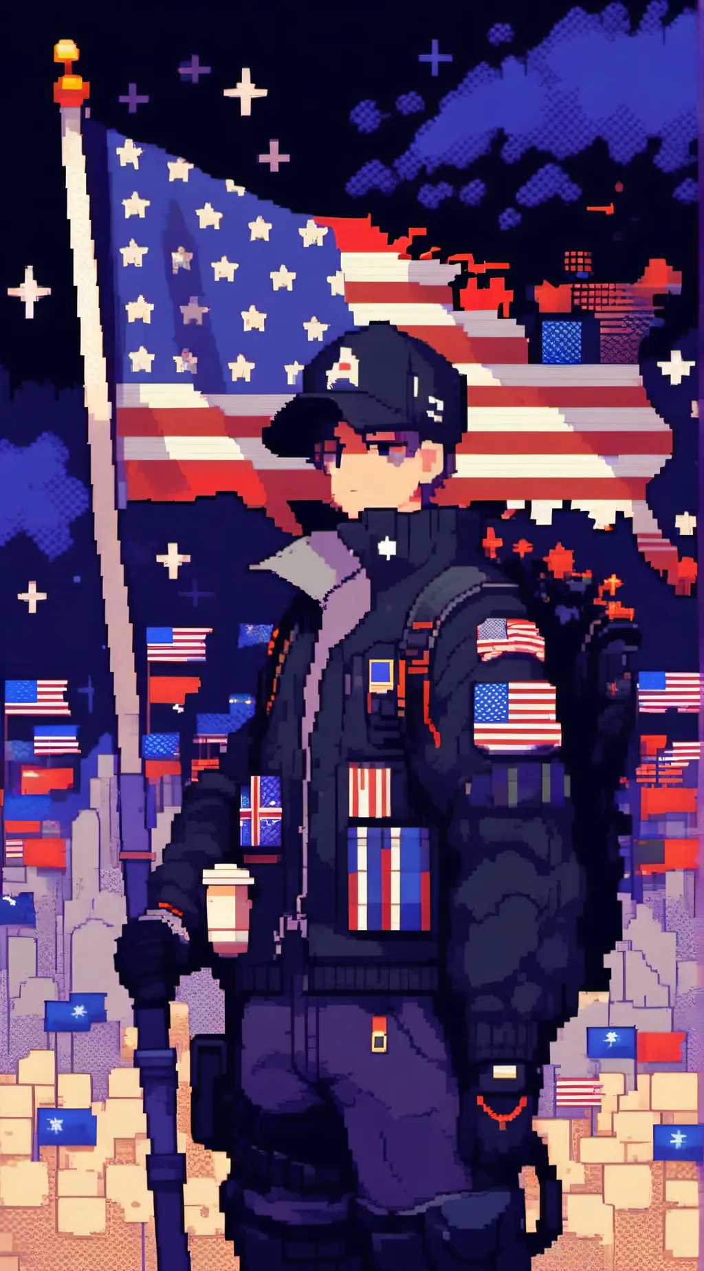 ai character: America🦅🦅 background