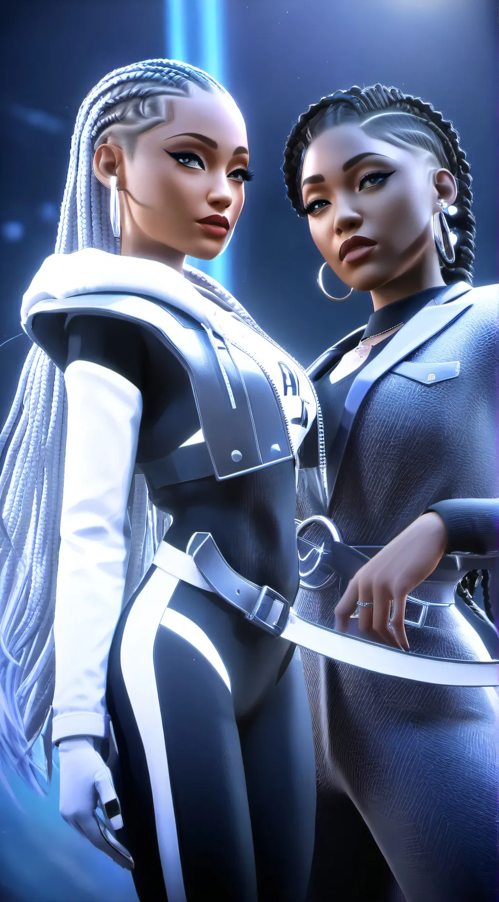 ai character: eve and ava  background